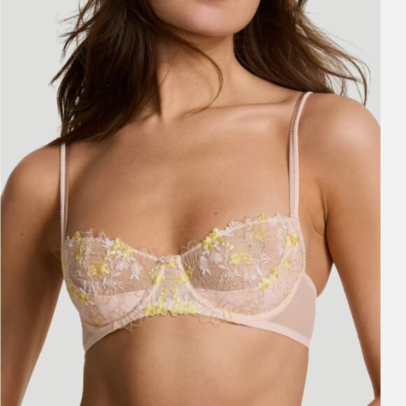 Victoria's Secret Dream Angels Wicked Wildflower Embroidery Unlined Bra 38D Set - Picture 2 of 16